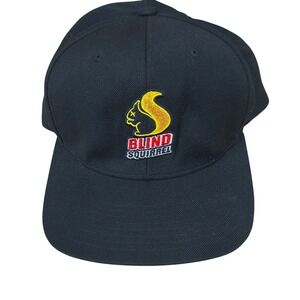 Blind Squirrel Snapback Hat Black Yupoong Classics Flat Brim Adjustable Cap Mens